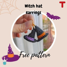 witch hat earrings