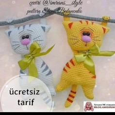 Araba için ,çocuk odaları için sevimli kedicik #amigurumikedi #amigurumiücretsiztarif