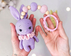 Бесплатный МК Модуль с зайкой от @keti_amigurumi 🌷