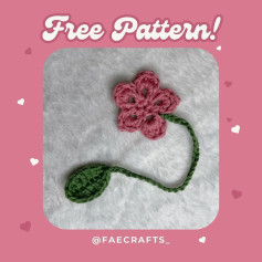 flower and leaf crochet bookmark pattern