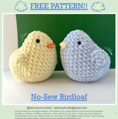 free pattern no sew birdloaf