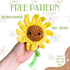 free pattern sunflower no sew