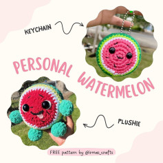 keychain personal watermelon free pattern