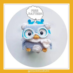 owl keychain crochet pattern