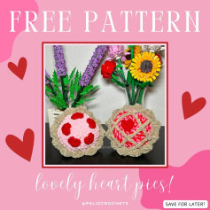 ✨ PATTERN RELEASE: lovely heart pies!! ✨🥧🩷❤️