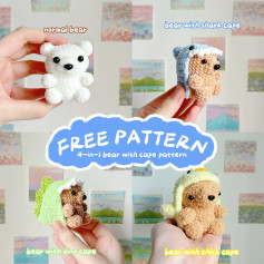 🐻4-in-1 bear with cape pattern🐻