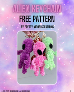 alien keychain free pattern