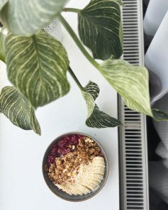 almond & raspberry bowl💗🧸