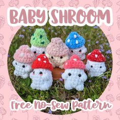 baby shroom free no sew pattern