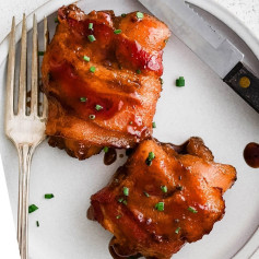 BACON WRAPPED CHICKEN THIGHS