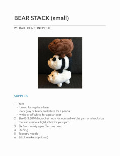 BEAR STACK (small) WE BARE BEARS