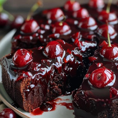 Black Forest Cherry Cake 🍒Ingredients:1 3/4 cups all-purpose flour2 cups granulated suga