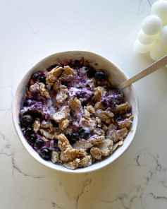 blueberry scrambled oats