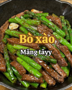 Bò xào măng tây