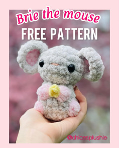 🧀 BRIE THE MOUSE FREE PATTERN!!! 🧀