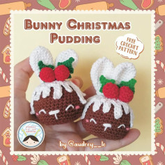 bunny christmas pudding free crochet pattern