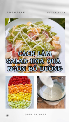 Cách làm salad hoa quả ngon bổ dưỡng