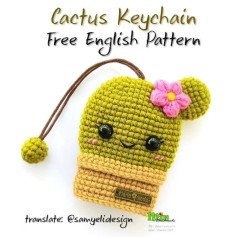 cactus keychain free english pattern