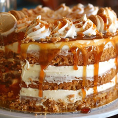 Caramel Crunch Cake Recipe