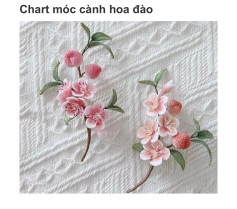 chart móc cành hoa đào