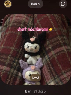 chart móc lem móc khóa Kuromi