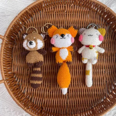 Chart móc len bé cáo🦊 #len #handmade