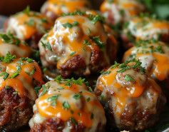 Cheesy Stuffed Meatloaf Bites