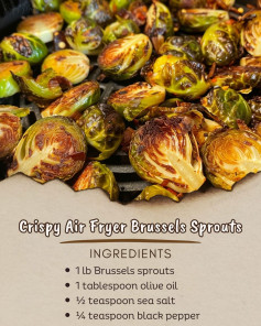 🌿🍋 Crispy Air Fryer Brussels Sprouts 🍋🌿