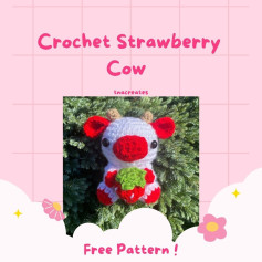 crochet strawberry cow