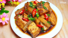 Củ Cải Muối Kho Đậu Hũ Chay