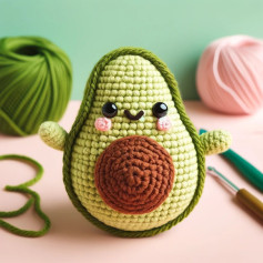 cute avocado amigurumi crochet pattern