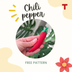 Cute little Chili pepper 🌶️ free pattern ☺️