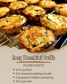 🥒 Easy Zucchini Puffs 🥒