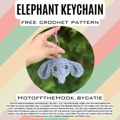 elephant keychain free crochet pattern