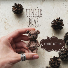 Finger Bear free crochet pattern 🐻