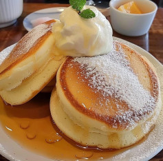 Fluffy Japanese Pancakes:Ingredients:2 large eggs1/4 cup (50g) granulated sugar1/2 cup (1