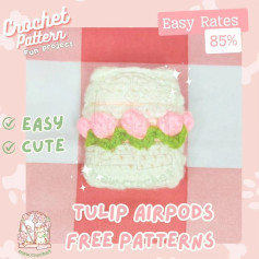 free airpods tulip case crochet pattern