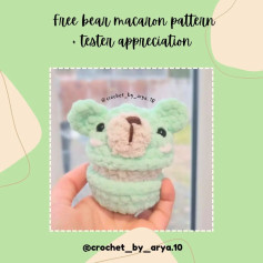 free bear macaron pattern