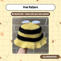 FREE Bee Bucket Hat Pattern 🐝