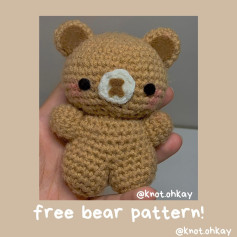 FREE brown bear pattern