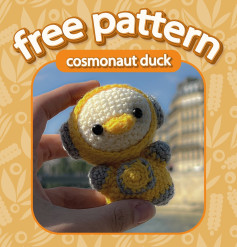 Free cosmonaut duck pattern 🚀