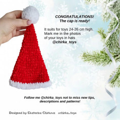 free crochet description christmas cap