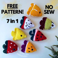 free crochet pattern fruitfishes New FREE Pattern the Fruitfishes 7 in 1