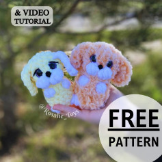 free crochet pattern keychain puppy