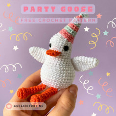 ✨ FREE CROCHET PATTERN - PARTY GOOSE 🥳🪿 ✨