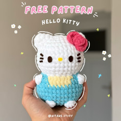 free hello kitty pattern red bow