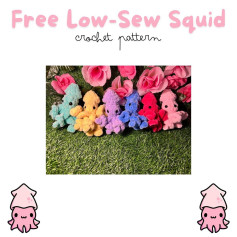 Free Low Sew Itty Bitty Squid Pattern