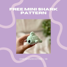 free mini shark pattern