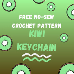 free no sew crochet pattern kiwi keychain