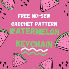 free no sew crochet pattern watermelon keychain